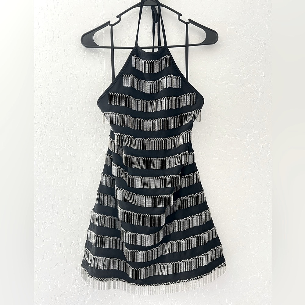 NWOT NBD Revolve Fringe Metal Dress